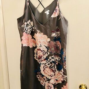Xhilaration grey and pink slip dress